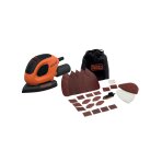 Vibracinis Šlifuoklis, 55 W MOUSE šlifuoklis + 15 priedų + minkštas krepšys BEW230BC-QS, Black&Decker