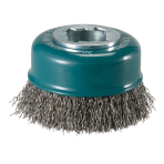 Vielinė šlifavimo taurė Makita D-73396, banguota viela, 0.3mm, Ø 75 mm, X-LOCK