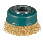 Vielinė šlifavimo taurė Makita D-73433, banguota viela, 0.3mm, Ø 75 mm, X-LOCK