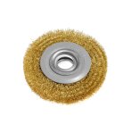 Vielinis diskinis šepetys 100 x 20 mm, surišti viela, žalvariu padengtas