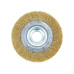 Vielinis diskinis šepetys 150 x 32 mm, surišta viela, žalvariu dengtas