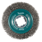 Vielinis kūginis šlifavimo šepetys Makita D-73449, banguota viela, 0.3mm, Ø 100 mm, X-LOCK