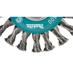  Vielinis šlifavimo diskas Makita D-73405, sukta viela, 0.5mm, Ø 115 mm, X-LOCK