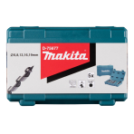 Viengubos spiralės grąžtai medienai Makita D-75677, su 1/4" šešiakampiais koteliais, 5 vnt.