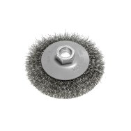 Vielinis diskinis šepetys 100 mm, suvirškintos vielos, plieno, M14