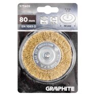 Vielinis diskinis šepetys 80 mm, suvirškintos vielos, žalvario dengtas