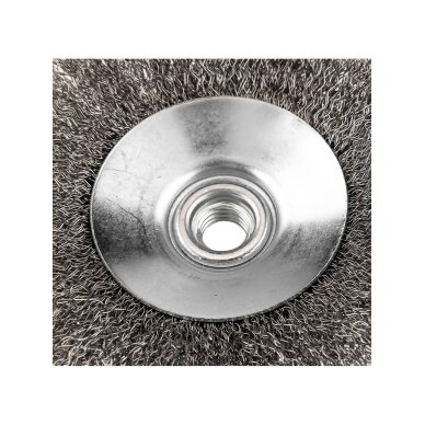 Vielinis diskinis šepetys 125 mm, suvirškintos vielos, plieno, M14 4