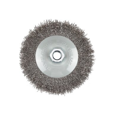 Vielinis diskinis šepetys 125 mm, suvirškintos vielos, plieno, M14