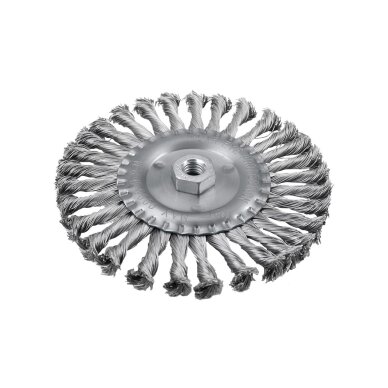 Vielinis diskinis šepetys 150 mm, susukta viela, plienas, M14 1 Vielinis diskinis šepetys 150 mm, susukta viela, plienas, M14 1