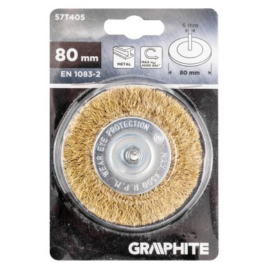 Vielinis diskinis šepetys 80 mm, suvirškintos vielos, žalvario dengtas 1 Vielinis diskinis šepetys 80 mm, suvirškintos vielos, žalvario dengtas 1