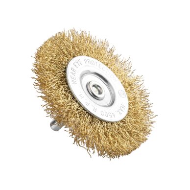 Vielinis diskinis šepetys 80 mm, suvirškintos vielos, žalvario dengtas 2