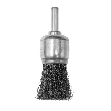 Vielinis šepetys kuginis 24 mm, suvirškintos plieninės vielos, su 6 mm blauzdomis 2 Vielinis šepetys kuginis 24 mm, suvirškintos plieninės vielos, su 6 mm blauzdomis 2