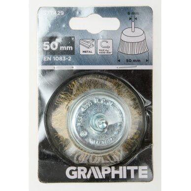 Vielinis šepetys kuginis 50 mm, suvirškintos vielos, žalvario dengtas 1 Vielinis šepetys kuginis 50 mm, suvirškintos vielos, žalvario dengtas 1