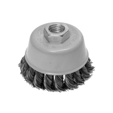 Vielinis šepetys kuginis 70 mm, susukta plieninė viela, M14 Vielinis šepetys kuginis 70 mm, susukta plieninė viela, M14