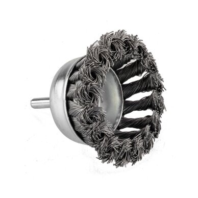 Vielinis šepetys kuginis 75 mm, susukta plieninė viela, su 6 mm blauzdos 4 Vielinis šepetys kuginis 75 mm, susukta plieninė viela, su 6 mm blauzdos 4