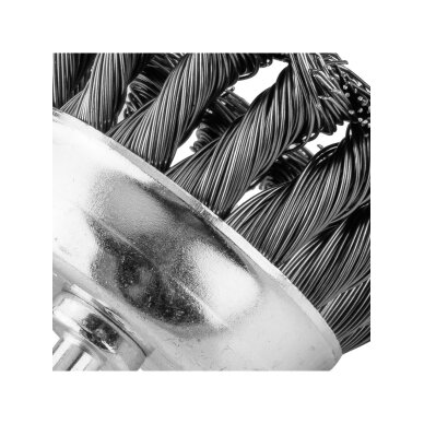 Vielinis šepetys kuginis 75 mm, susukta plieninė viela, su 6 mm blauzdos 5 Vielinis šepetys kuginis 75 mm, susukta plieninė viela, su 6 mm blauzdos 5