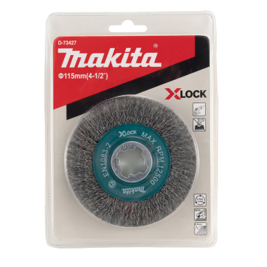 Vielinis šlifavimo diskas Makita D-73427, banguota viela, 0.3mm, Ø 115 mm, X-LOCK 3 Vielinis šlifavimo diskas Makita D-73427, banguota viela, 0.3mm, Ø 115 mm, X-LOCK 3