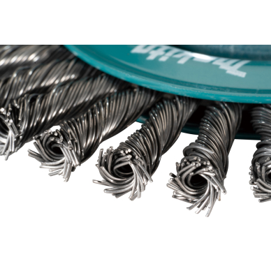 Vielinis šlifavimo diskas Makita D-73411, sukta viela, 0.5mm, Ø 115 mm, X-LOCK 2 Vielinis šlifavimo diskas Makita D-73411, sukta viela, 0.5mm, Ø 115 mm, X-LOCK 2