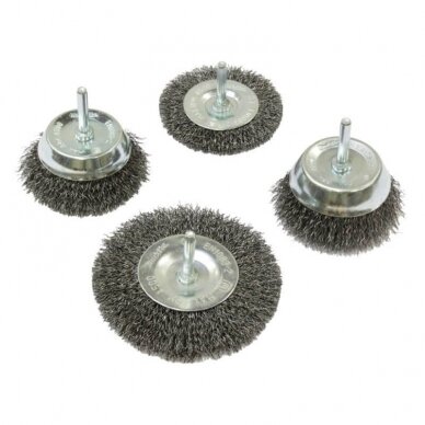 Vielinių šepečių komplektas (4vnt.) gręžtuvam Makita D-65729 Vielinių šepečių komplektas (4vnt.) gręžtuvam Makita D-65729