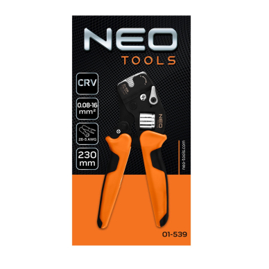 Vielos gnybtų užspaudimo įrankis CRV 230 mm, savaime reguliuojamas 0,08-16 mm2, AWG 26-5 1