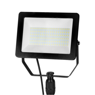 Viengubas prožektorius 100W SMD LED 8500lm ant 1,8 m trikojo su kabeliu 5