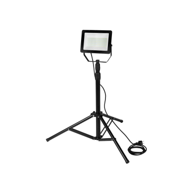 Viengubas prožektorius 100W SMD LED 8500lm ant 1,8 m trikojo su kabeliu