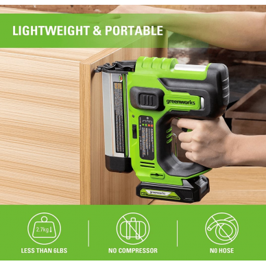 Akumuliatorinė viniakalė Greenworks G24BN, 24 V, (tik įrankis) 5 Akumuliatorinė viniakalė Greenworks G24BN, 24 V, (tik įrankis) 5