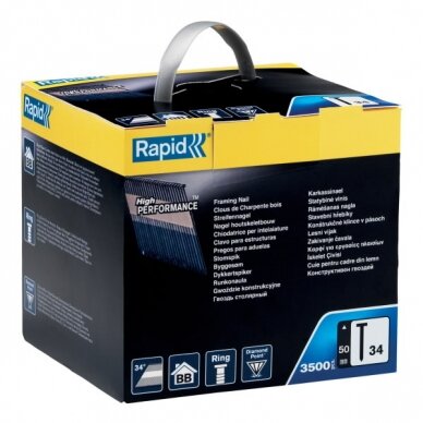 Vinys 34/90mm D- su nugnybta galvute2000 vnt, Rapid Vinys 34/90mm D- su nugnybta galvute2000 vnt, Rapid