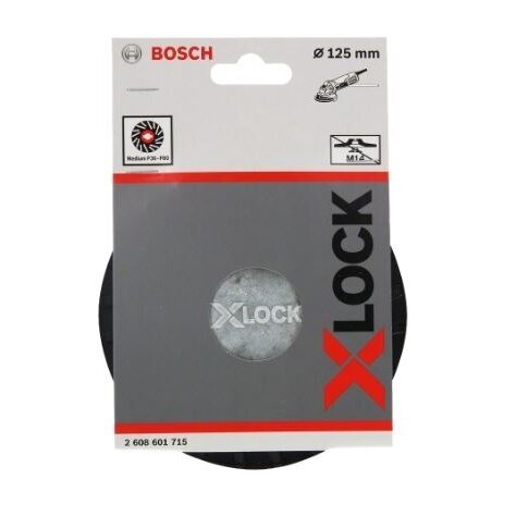 Vidutinio kiet. diskinis pagrindas Bosch X-LOCK, 125mm, 2608601715 1 Vidutinio kiet. diskinis pagrindas Bosch X-LOCK, 125mm, 2608601715 1