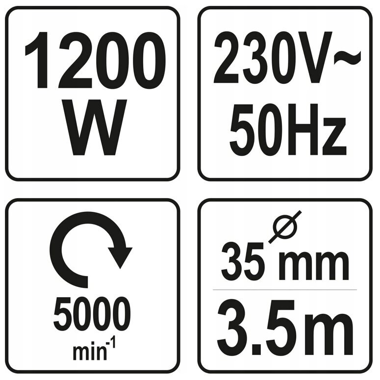 Vibratorius betonui Yato YT-82600, žarna 3 m / 35 mm 2 Vibratorius betonui Yato YT-82600, žarna 3 m / 35 mm 2