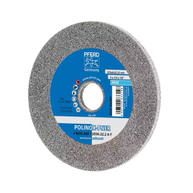 Vid. minkštumo poliravimo diskas PFERD PNER-MW 125/22,2 A 4AF Vid. minkštumo poliravimo diskas PFERD PNER-MW 125/22,2 A 4AF