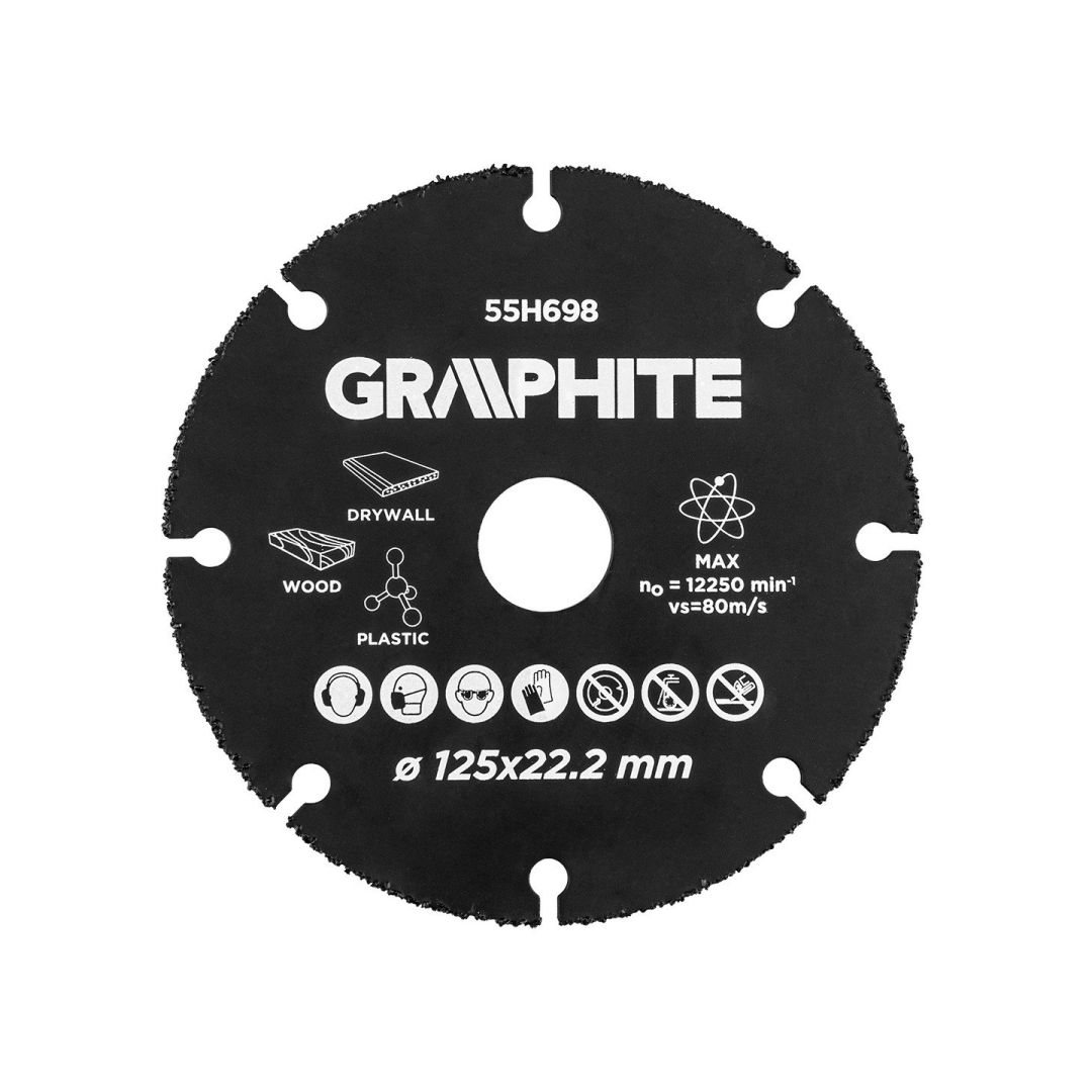 Volframo karbido pjovimo diskas medienai ir plastikui125 x 22.2 mm