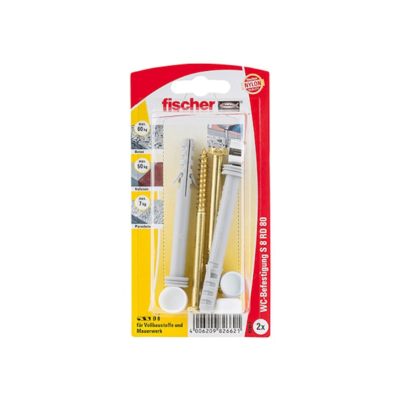 WC tvirtinimas S 8 x 80 mm, 2 vnt. WC tvirtinimas S 8 x 80 mm, 2 vnt.