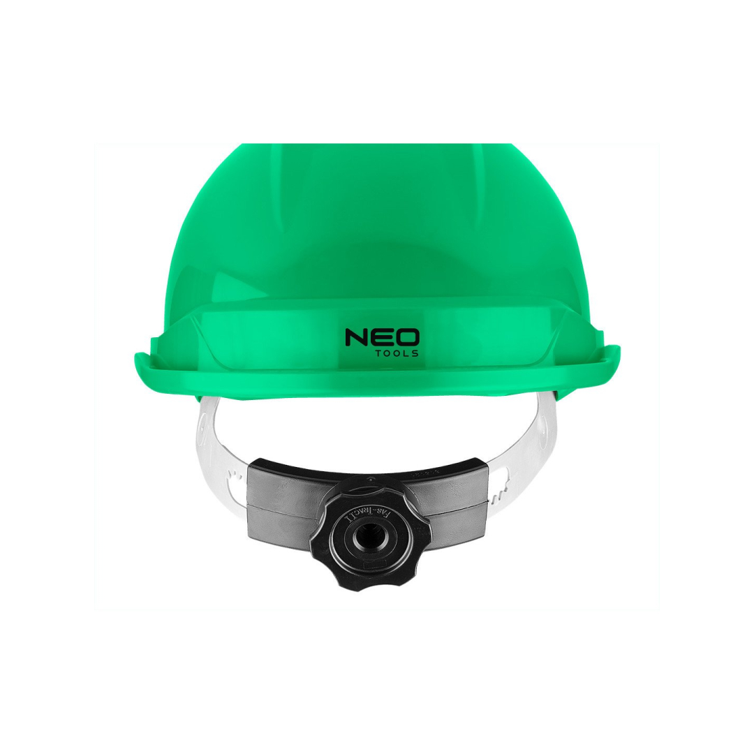 Žalias pramoninis šalmas su dirželiu ant smakro 7 Žalias pramoninis šalmas su dirželiu ant smakro 7