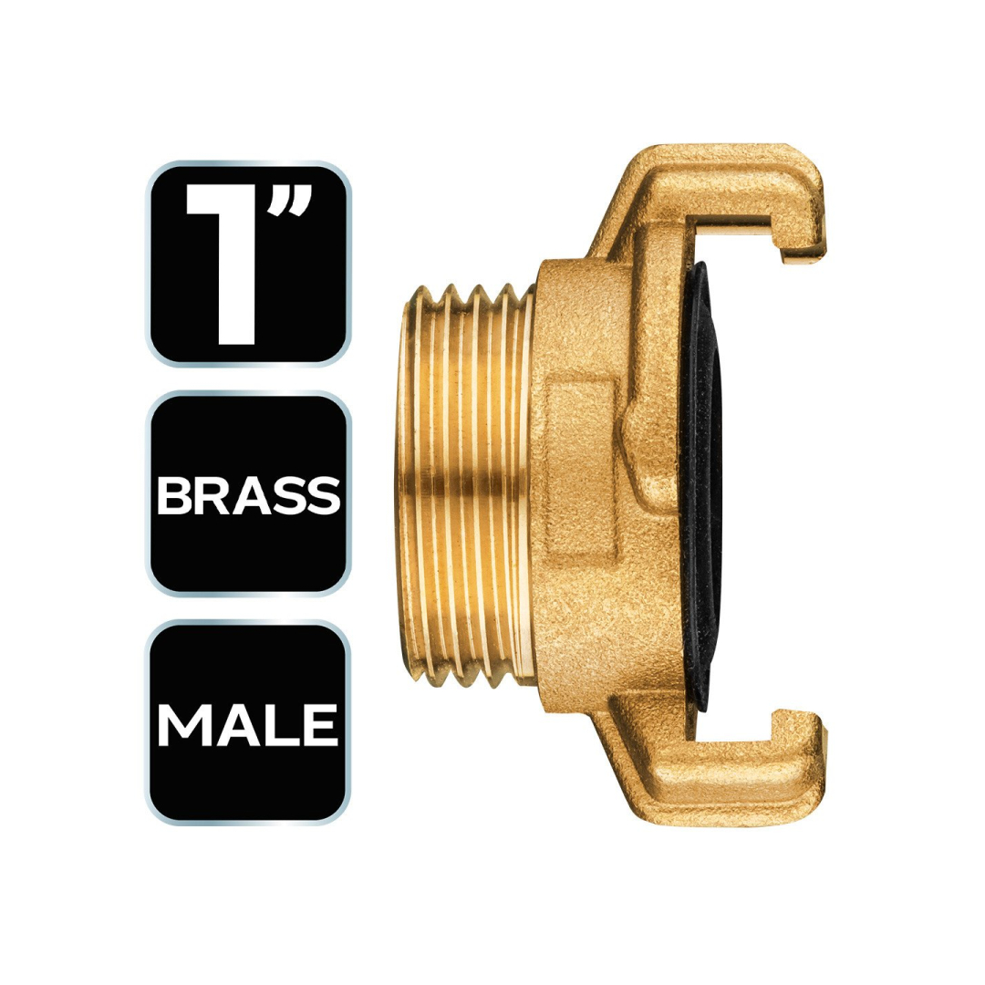 Žalvarinė greitoji jungtis su išoriniu sriegiu 1" 5 Žalvarinė greitoji jungtis su išoriniu sriegiu 1" 5