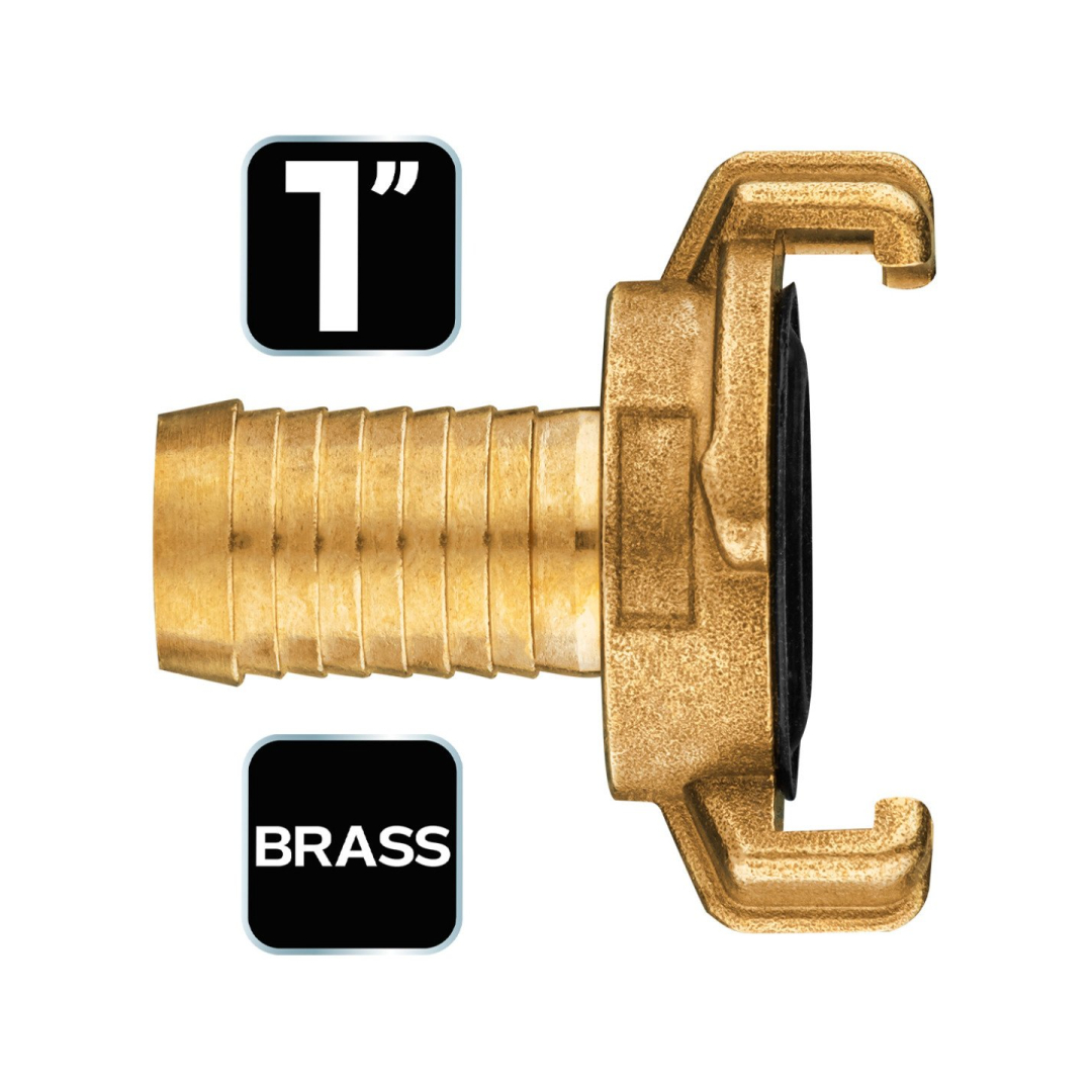 Žalvarinė greitoji jungtis žarnai, 1 " 6 Žalvarinė greitoji jungtis žarnai, 1 " 6