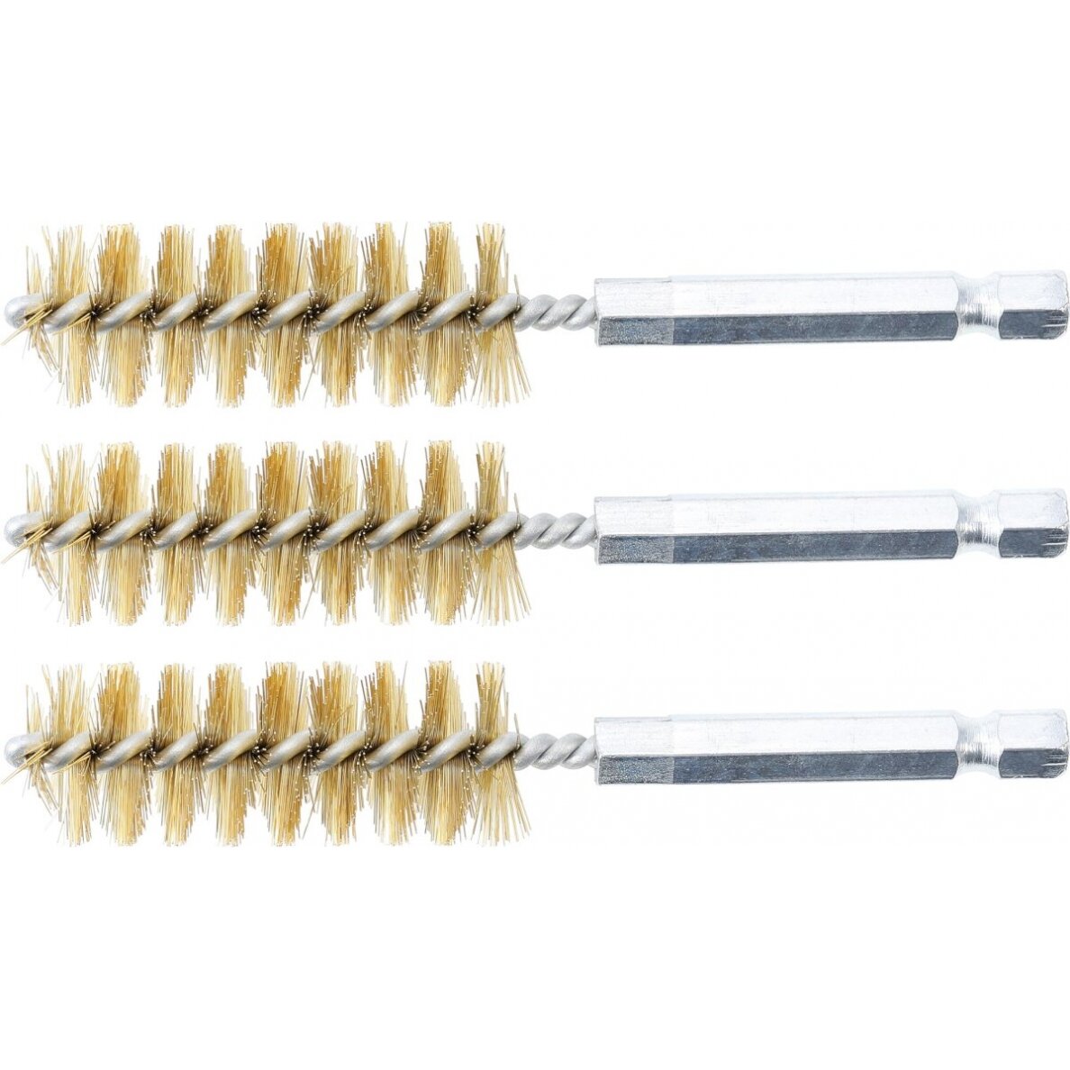 Žalvariniai šepečiai vamzdeliams | 17 mm | 6,3 mm (1/4") | 3 vnt. (3078-17-M) Žalvariniai šepečiai vamzdeliams | 17 mm | 6,3 mm (1/4") | 3 vnt. (3078-17-M)