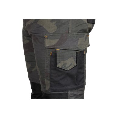 Žalia spalva „Mix&Match“ darbo kelnės, drobė, sutvirtintos „Cordura“ medžiaga, dydis L 3