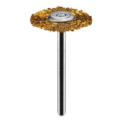 Žalvarinių vielinių šepetėlių rinkinys: galinis šepetėlis, taurinis šepetėlis, ratinis šepetėlis, 3 vnt. 1