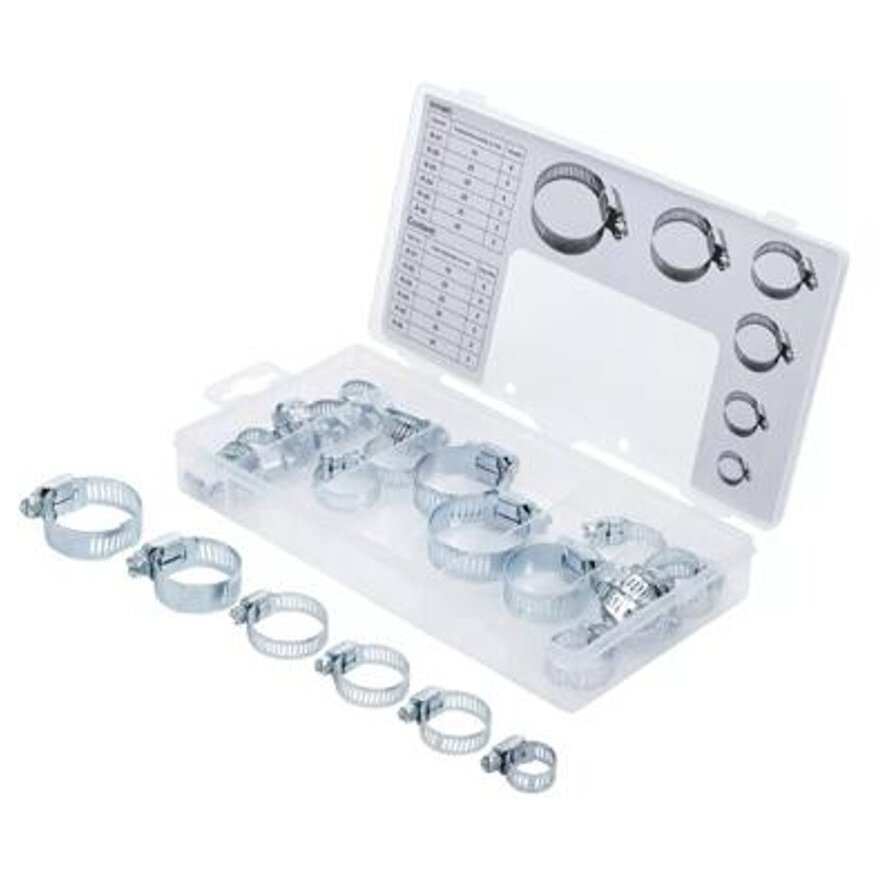 Žarnų sąvaržų asortimentas | 25 vnt. (H88182) Žarnų sąvaržų asortimentas | 25 vnt. (H88182)