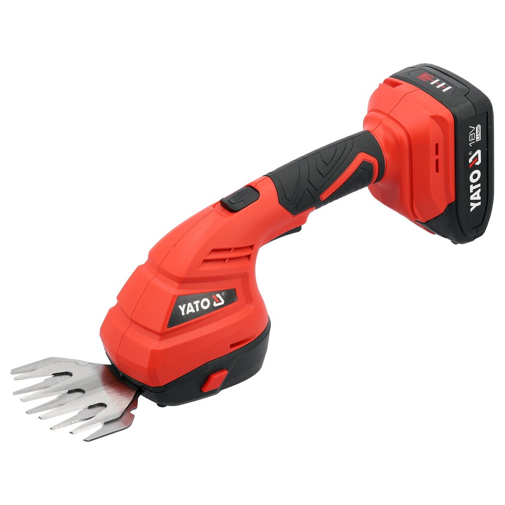 Žirklės krūmams ir žolei akumuliatorinės | 18V + 2 AH | 100 W (YT-828357) Žirklės krūmams ir žolei akumuliatorinės | 18V + 2 AH | 100 W (YT-828357)