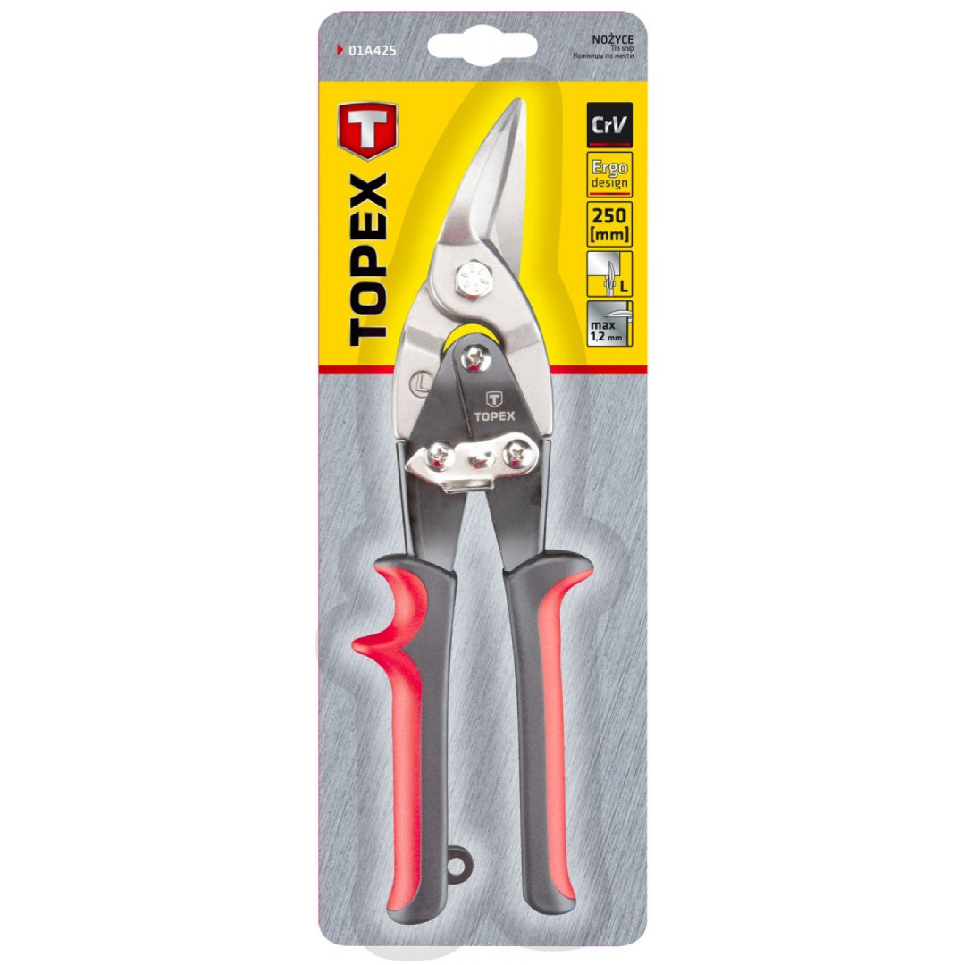 Žirklės skardai, kairinio kirpimo, 250 mm 1 Žirklės skardai, kairinio kirpimo, 250 mm 1