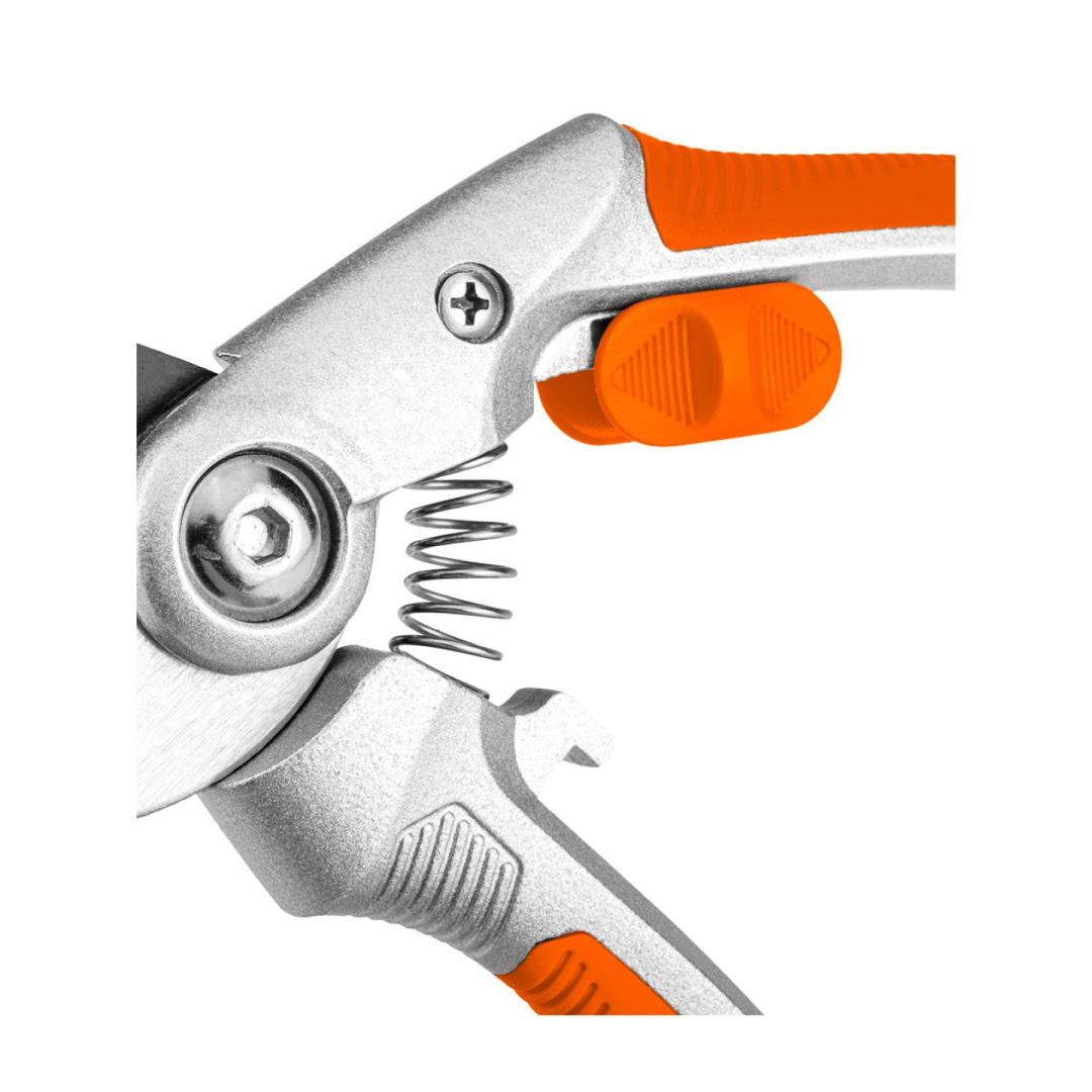 Žirklės su antgaliu, 210 mm, iki 20 mm diapaz, alium, TPR guma dengta rank 1