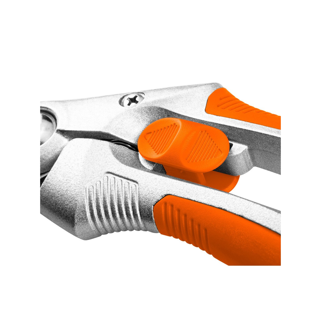 Žirklės su antgaliu, 210 mm, iki 20 mm diapaz, alium, TPR guma dengta rank 4