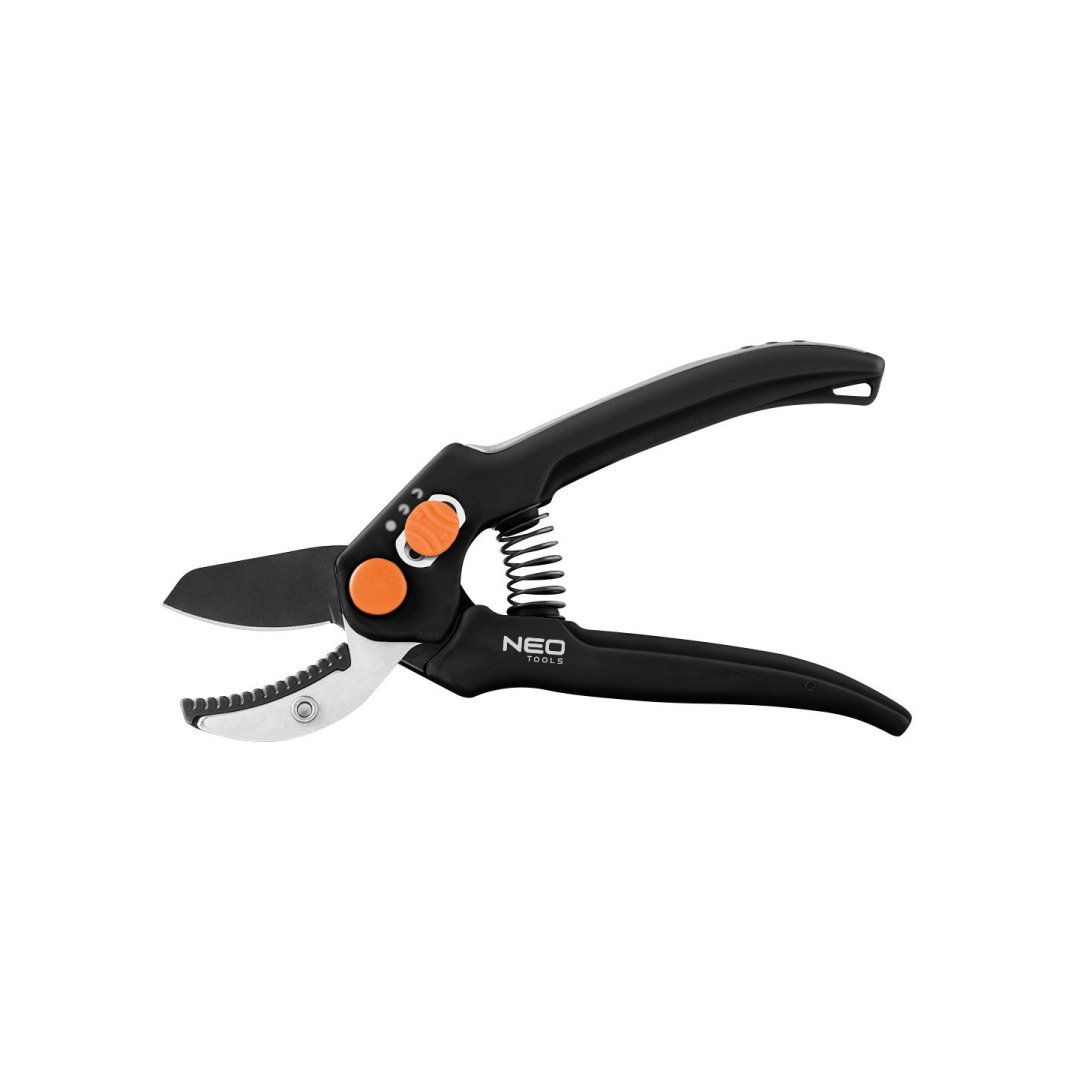 Žirklės su antkakliu 185 mm, diapazonas iki 15 mm, reguliuojami tarpa