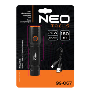 Žibintuvėlis, įkraunamas per USB C 2000 lm CHN LED