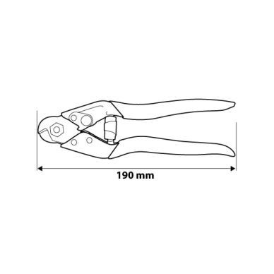 Žirklės kabeliams 190mm 6 Žirklės kabeliams 190mm 6