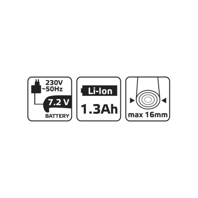 Žirklės krūmams ir žolei 7,2V Verto 5
