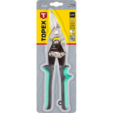 Žirklės skardai, dešinio kirpimo, 250 mm 1 Žirklės skardai, dešinio kirpimo, 250 mm 1