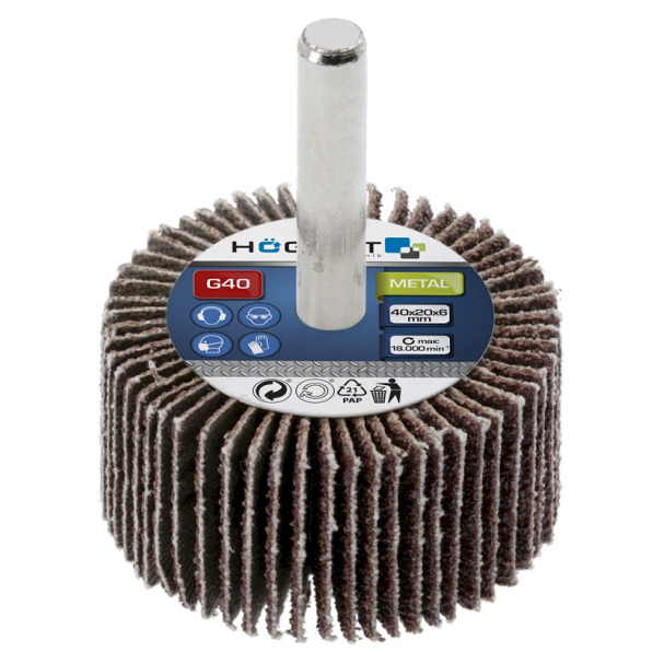 Žiedlapinis šlifavimo šepetys drėlei G80 / 40x20x6 Žiedlapinis šlifavimo šepetys drėlei G80 / 40x20x6